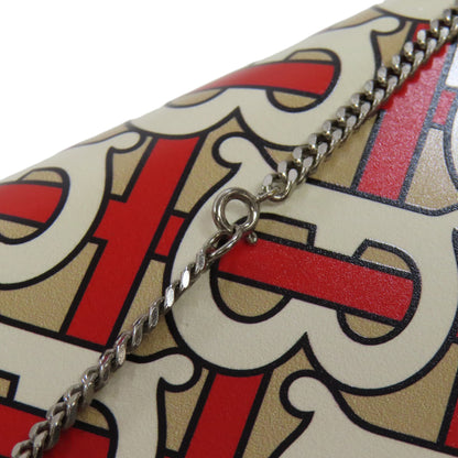 BURBERRY Logo motif Bifold Wallet with Coin Pocket PVC Ladies [Used]
