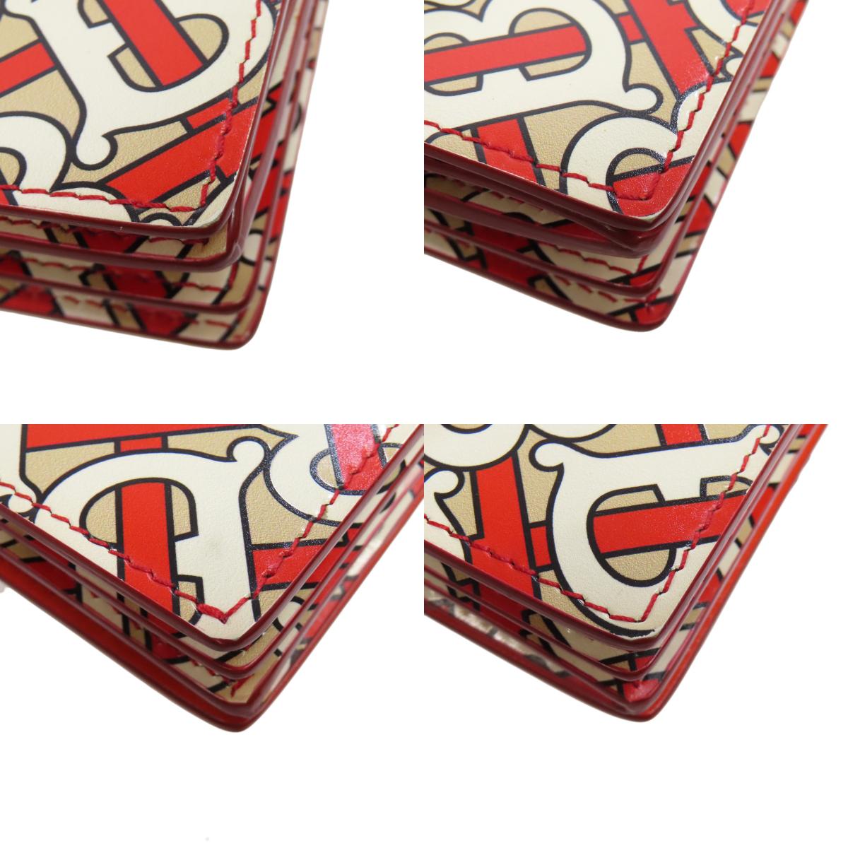 BURBERRY Logo motif Bifold Wallet with Coin Pocket PVC Ladies [Used]