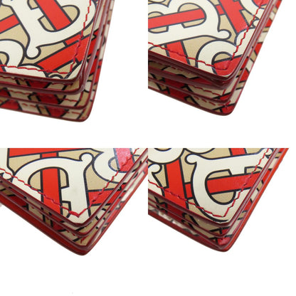 BURBERRY Logo motif Bifold Wallet with Coin Pocket PVC Ladies [Used]