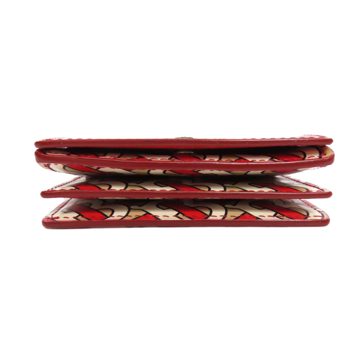 BURBERRY Logo motif Bifold Wallet with Coin Pocket PVC Ladies [Used]