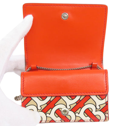 BURBERRY Logo motif Bifold Wallet with Coin Pocket PVC Ladies [Used]