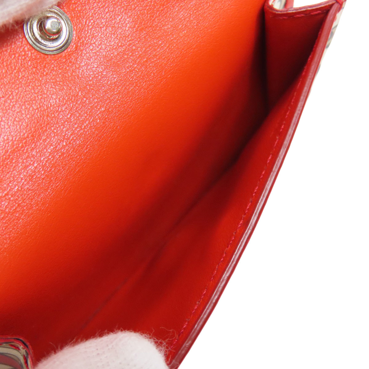 BURBERRY Logo motif Bifold Wallet with Coin Pocket PVC Ladies [Used]