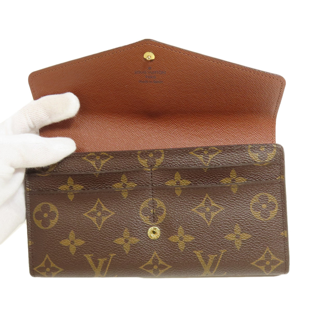 LOUIS VUITTON M60531 Portefeiulle Sarah Long wallet (with coin pocket) Monogram canvas Ladies [Used]