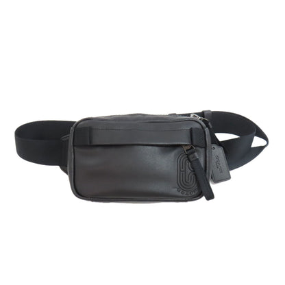 COACH  6786 body bag logo Leather mens