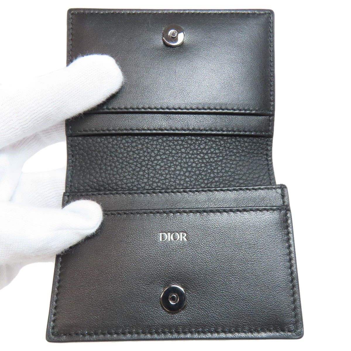 CHRISTIAN DIOR   Card Case logo Leather Ladies