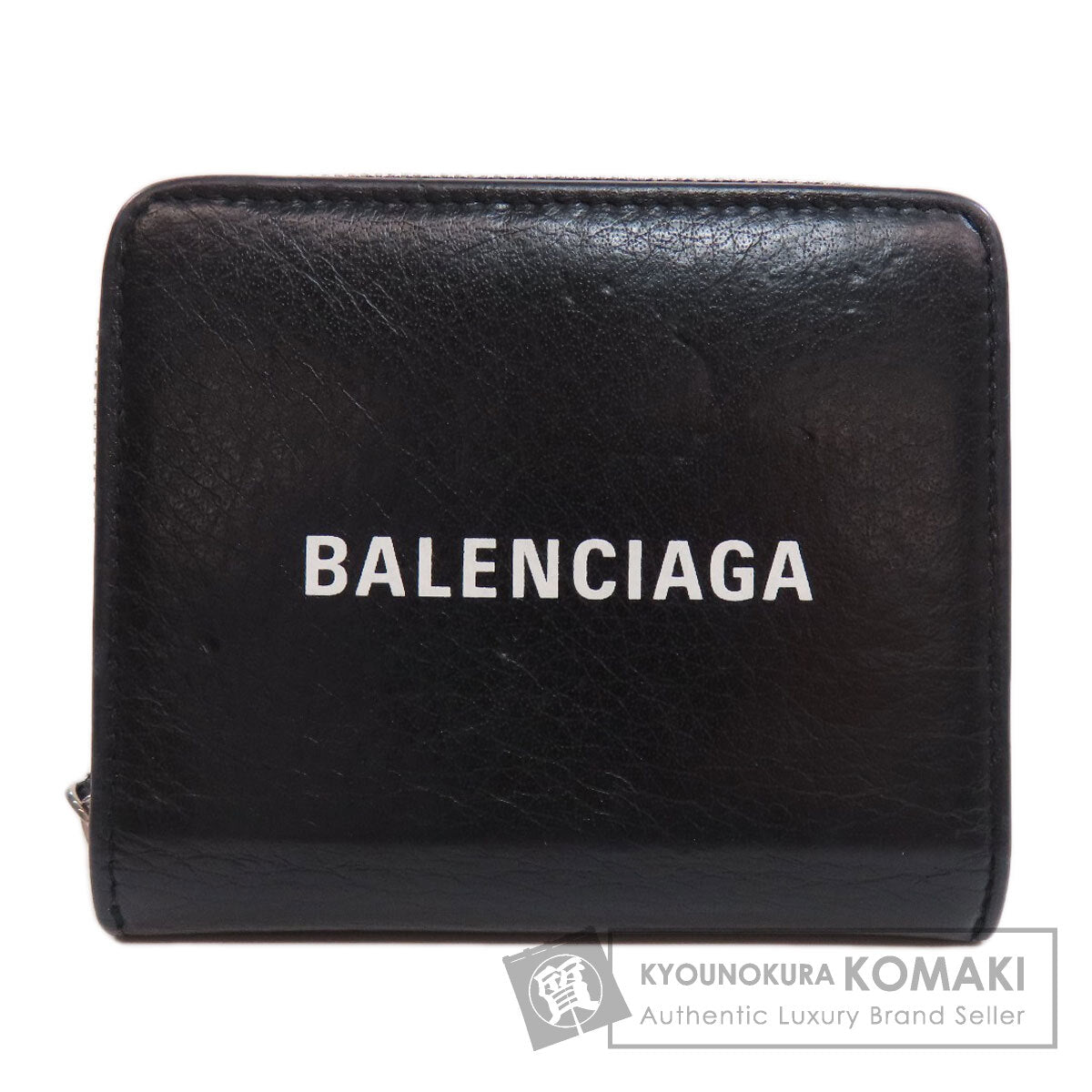 BALENCIAGA 551933 Every day Bifold Wallet with Coin Pocket Leather Ladies [Used]
