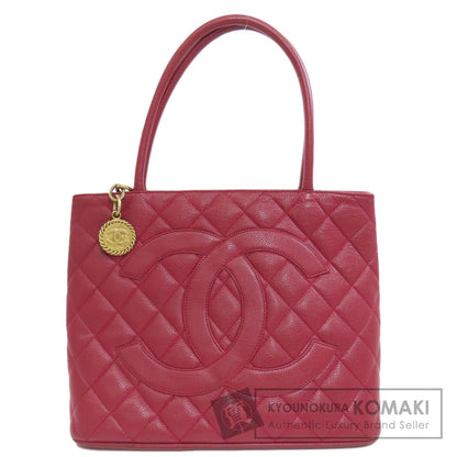 CHANEL   Tote Bag Medallion GoldHardware Caviar skin Ladies