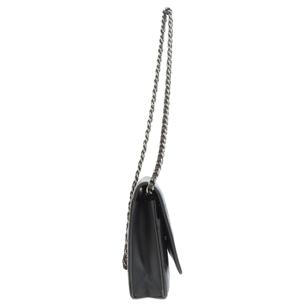 CHANEL Chain Wallet Boy Chanel SilverHardware Long wallet (with coin pocket) Lambskin Ladies [Used]