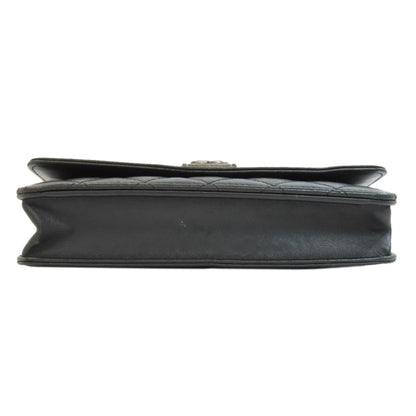 CHANEL Chain Wallet Boy Chanel SilverHardware Long wallet (with coin pocket) Lambskin Ladies [Used]