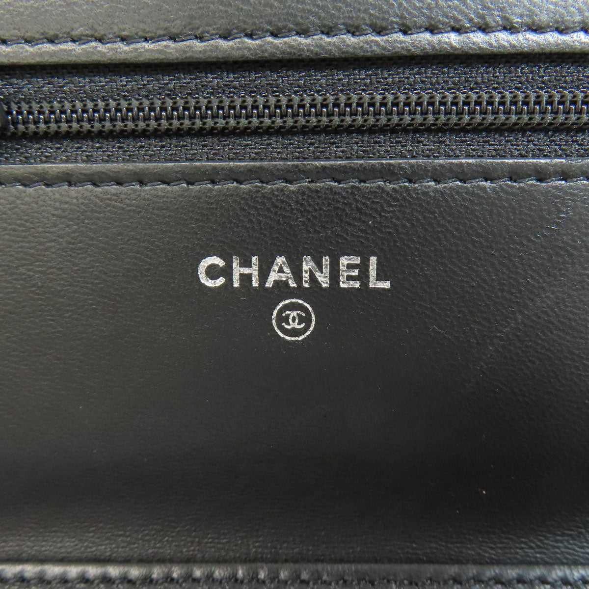 CHANEL   Long wallet (with coin pocket) Chain Wallet Boy Chanel SilverHardware Lambskin Ladies