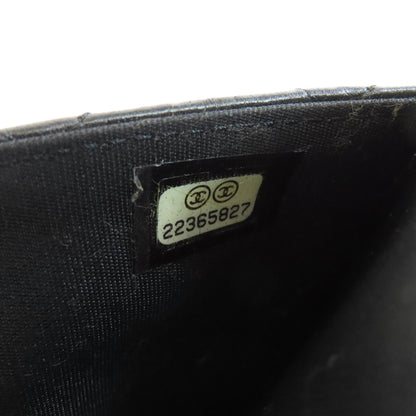 CHANEL Chain Wallet Boy Chanel SilverHardware Long wallet (with coin pocket) Lambskin Ladies [Used]