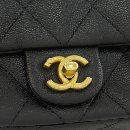 CHANEL ChainShoulder COCO Mark GoldHardware Shoulder Bag Grained Calfskin Skin Ladies [Used]