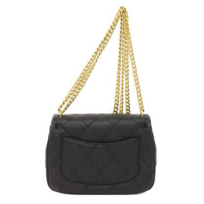 CHANEL ChainShoulder COCO Mark GoldHardware Shoulder Bag Grained Calfskin Skin Ladies [Used]