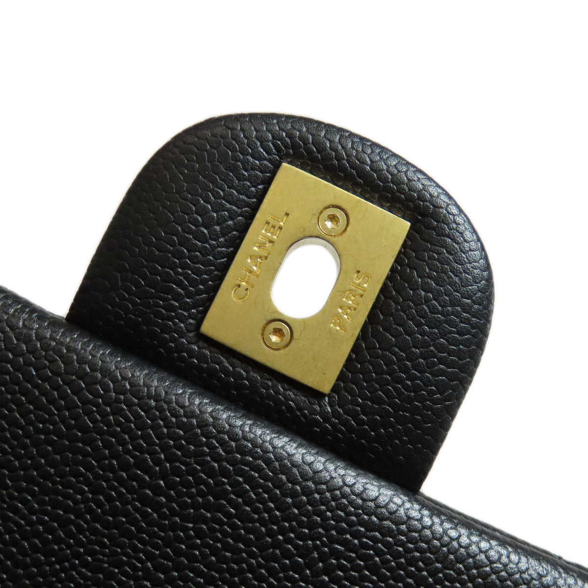 CHANEL ChainShoulder COCO Mark GoldHardware Shoulder Bag Grained Calfskin Skin Ladies [Used]