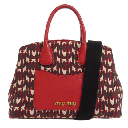 MIUMIU   Handbag Logo pattern 2WAY Canvas Ladies