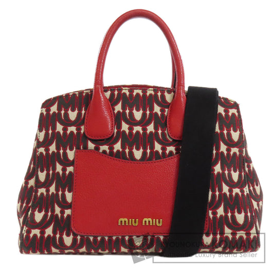 MIUMIU   Handbag Logo pattern 2WAY Canvas Ladies