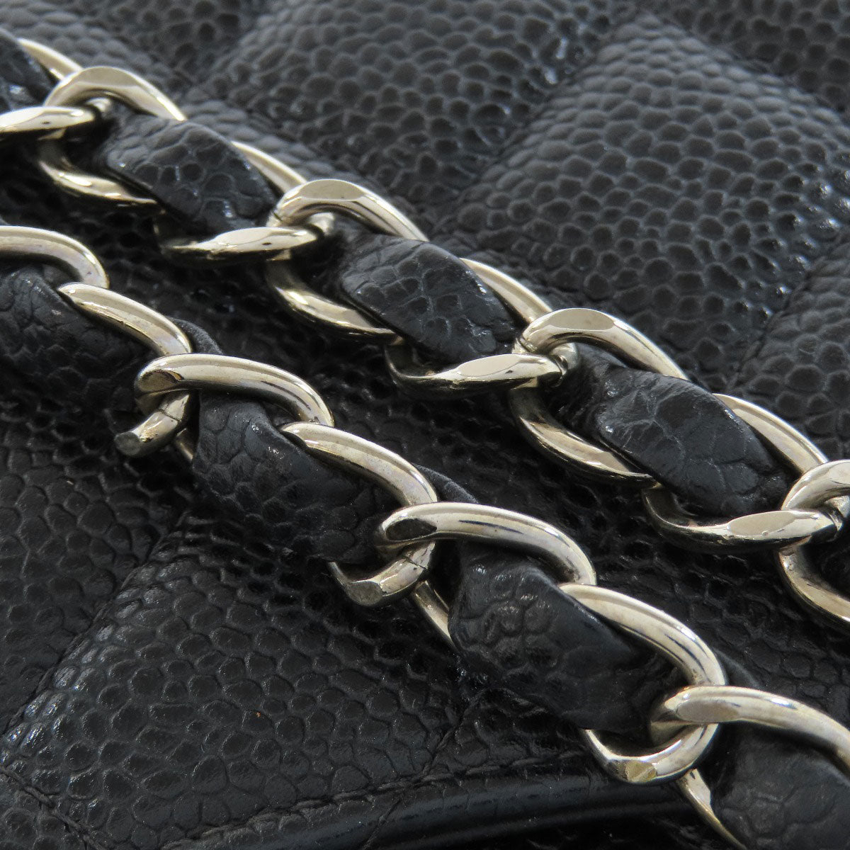 CHANEL ChainShoulder Matelasse SilverHardware Shoulder Bag Grained Calfskin Skin Ladies [Used]