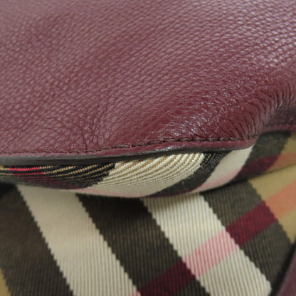 BURBERRY logo Shoulder Bag Leather Ladies [Used]