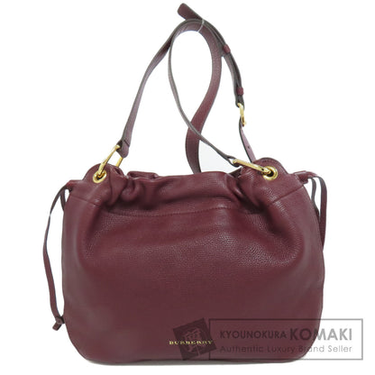 BURBERRY logo Shoulder Bag Leather Ladies [Used]