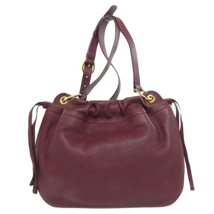 BURBERRY logo Shoulder Bag Leather Ladies [Used]