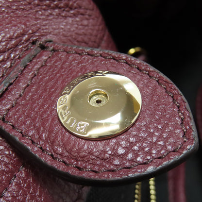 BURBERRY logo Shoulder Bag Leather Ladies [Used]