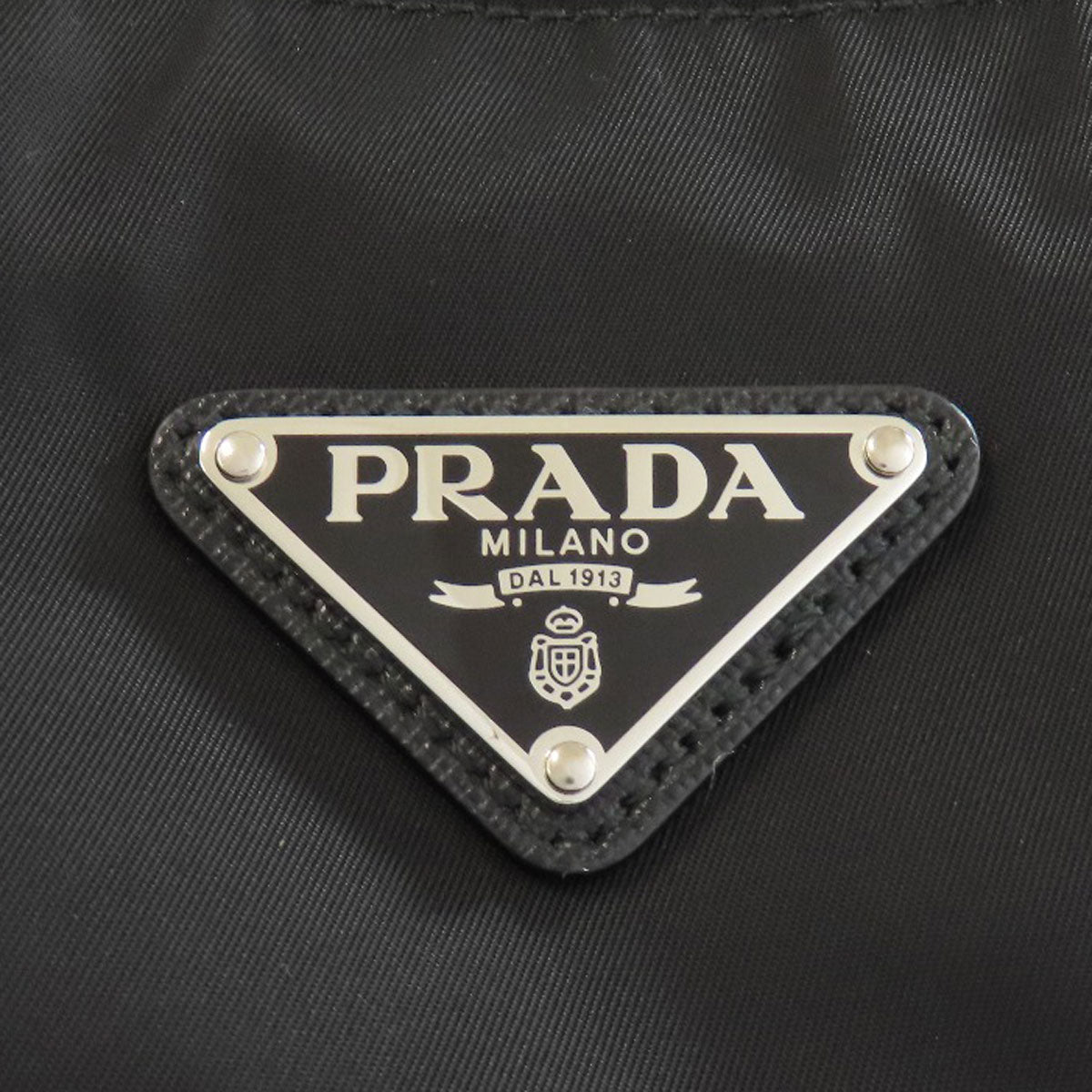 PRADA  1BY300 Tote Bag Logo Hardware Rose motif Nylon Ladies