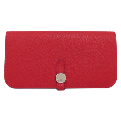 HERMES   Long wallet (with coin pocket) Dogon Long SilverHardware Togo Ladies