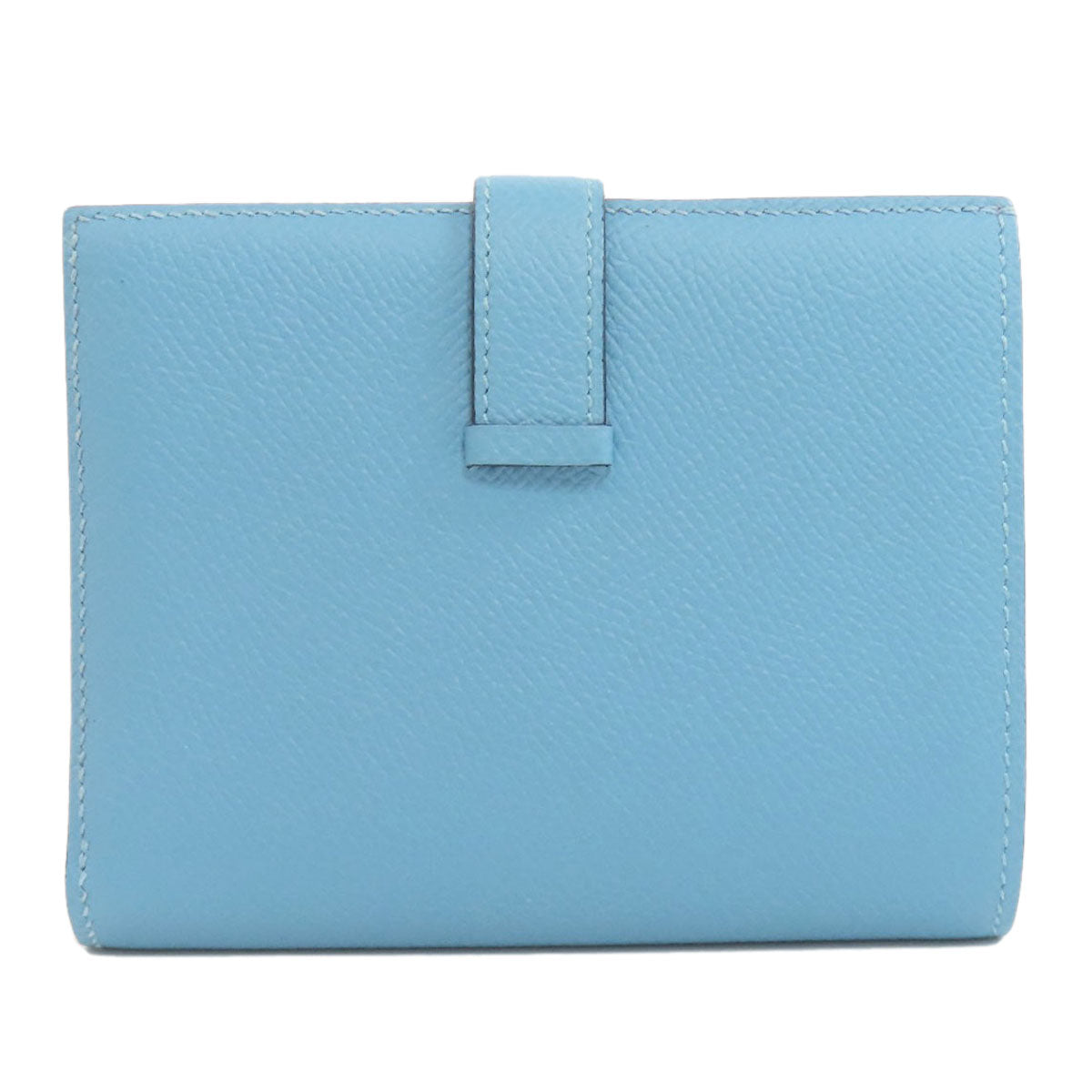 HERMES   Bifold Wallet with Coin Pocket Bearn Compact SilverHardware Epsom Ladies