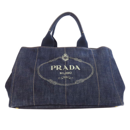 PRADA  BN1872 Handbag Canapa Denim Ladies