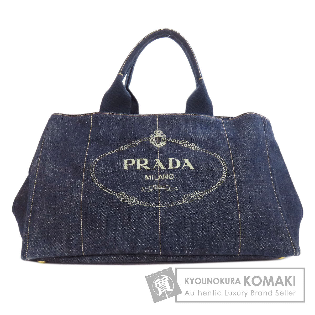 PRADA  BN1872 Handbag Canapa Denim Ladies