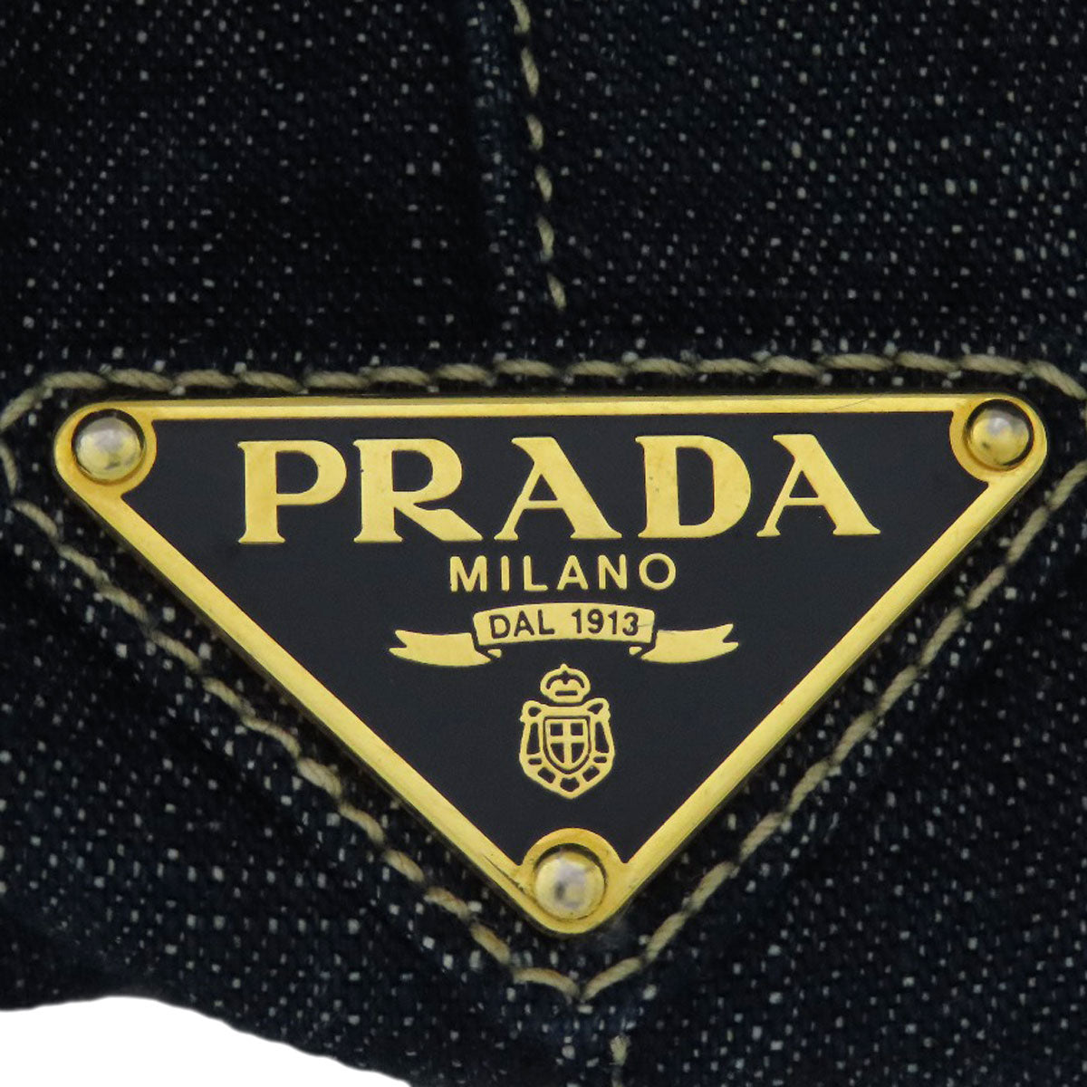PRADA  BN1872 Handbag Canapa Denim Ladies