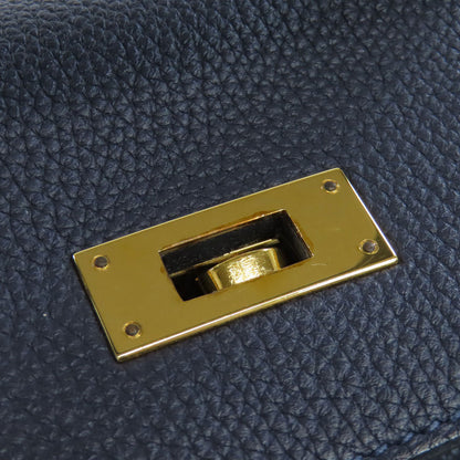 HERMES   Handbag Kelly 28 Inner Stitch Blue Nuit GoldHardware Togo Ladies