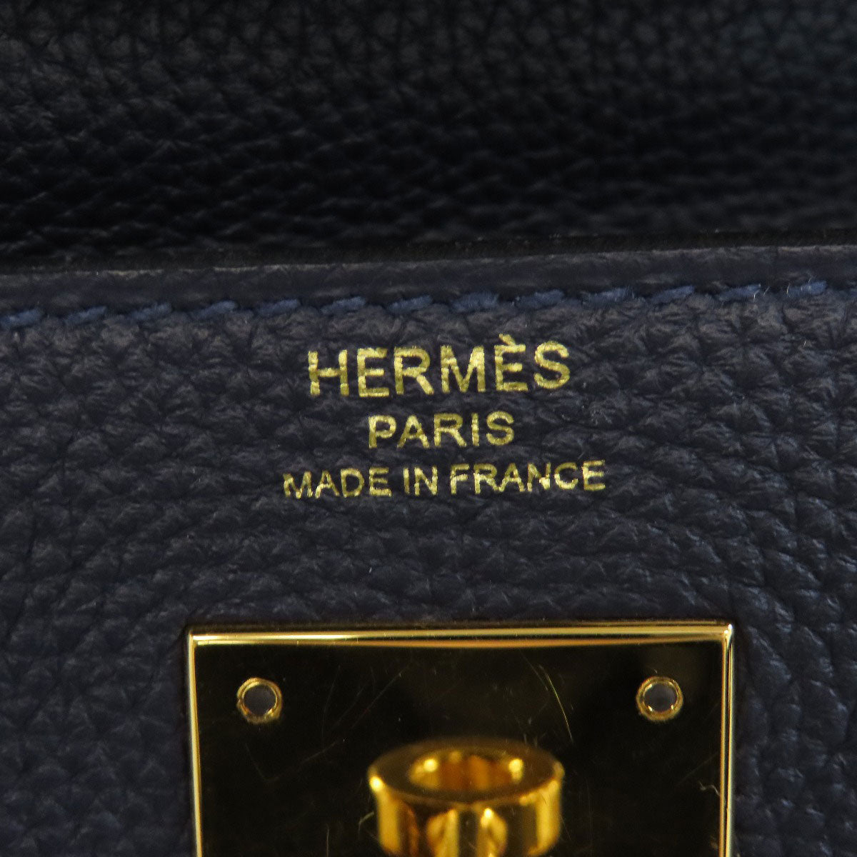 HERMES   Handbag Kelly 28 Inner Stitch Blue Nuit GoldHardware Togo Ladies