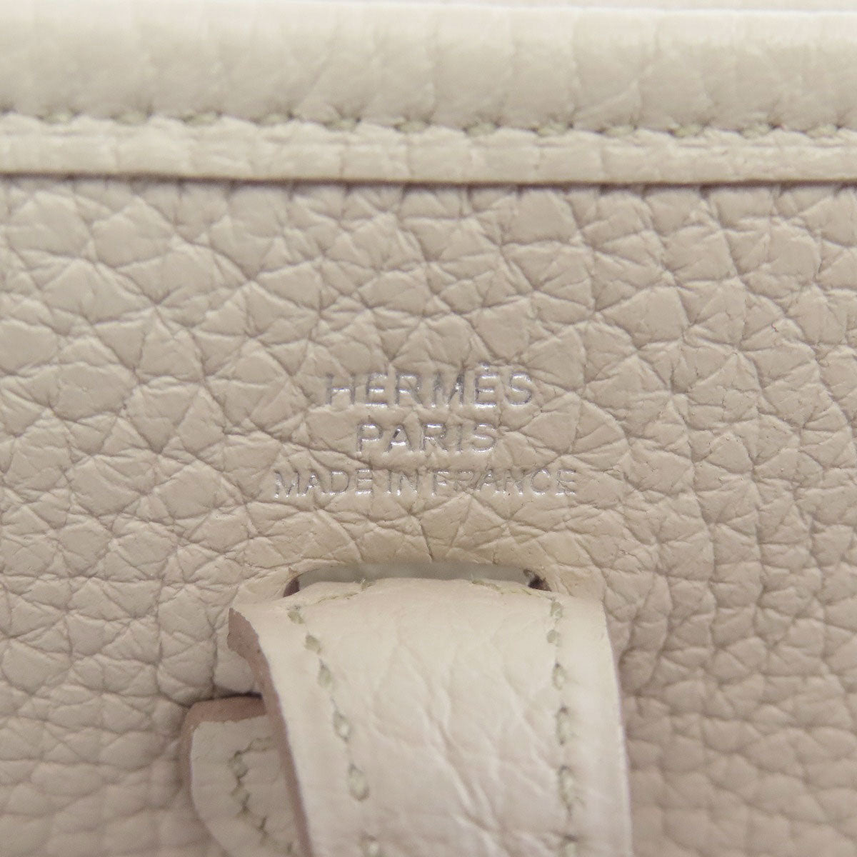 HERMES   Shoulder Bag Evelyne TPM Beton SilverHardware Taurillon Clemence Ladies