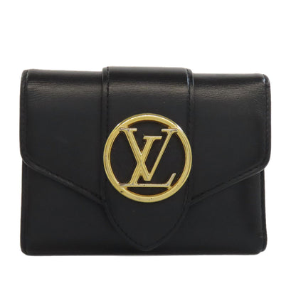 LOUIS VUITTON M69176 Portefeiulle LV Pont Neuf Bifold Wallet with Coin Pocket Leather Ladies [Used]