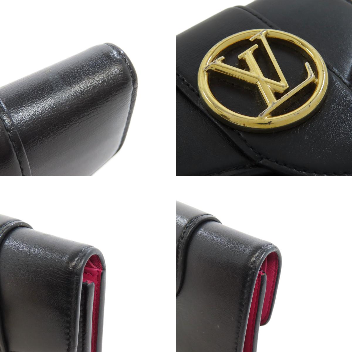 LOUIS VUITTON M69176 Portefeiulle LV Pont Neuf Bifold Wallet with Coin Pocket Leather Ladies [Used]