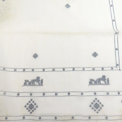 HERMES Carriage pattern Stall Silk CottonLadies [Used]