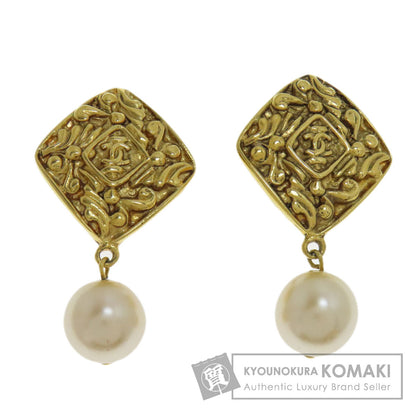 CHANEL   Earring COCO Mark Pearl Metal Ladies