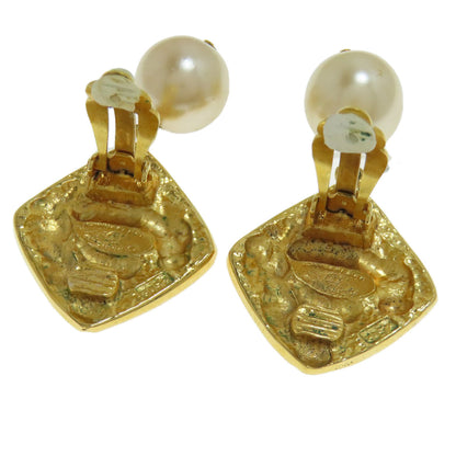 CHANEL   Earring COCO Mark Pearl Metal Ladies