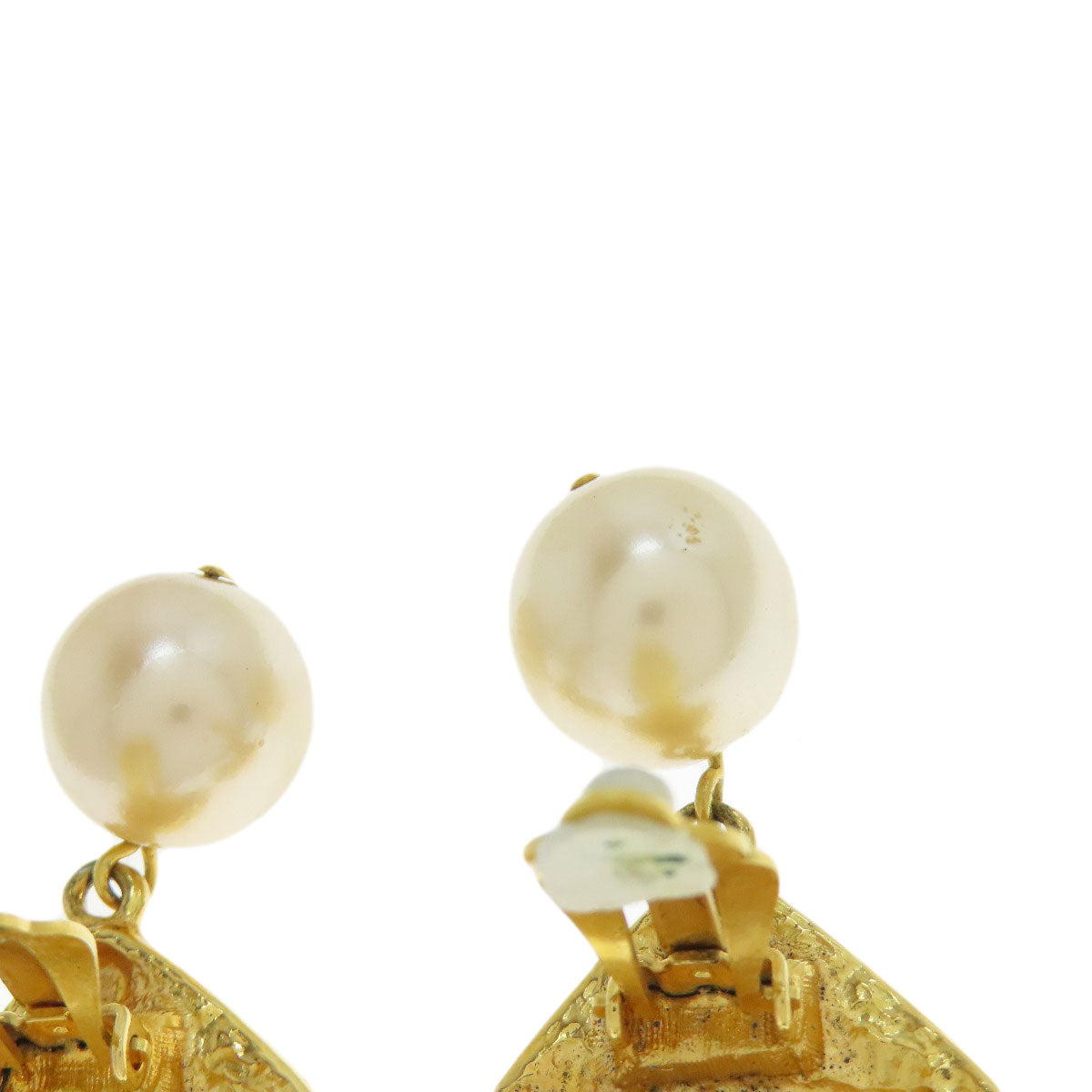 CHANEL   Earring COCO Mark Pearl Metal Ladies