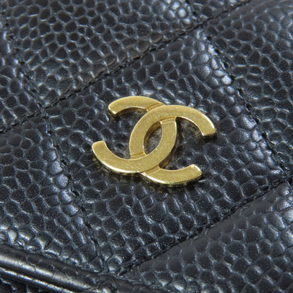 CHANEL   Long wallet (with coin pocket) Matelasse COCO Mark GoldHardware Caviar skin Ladies