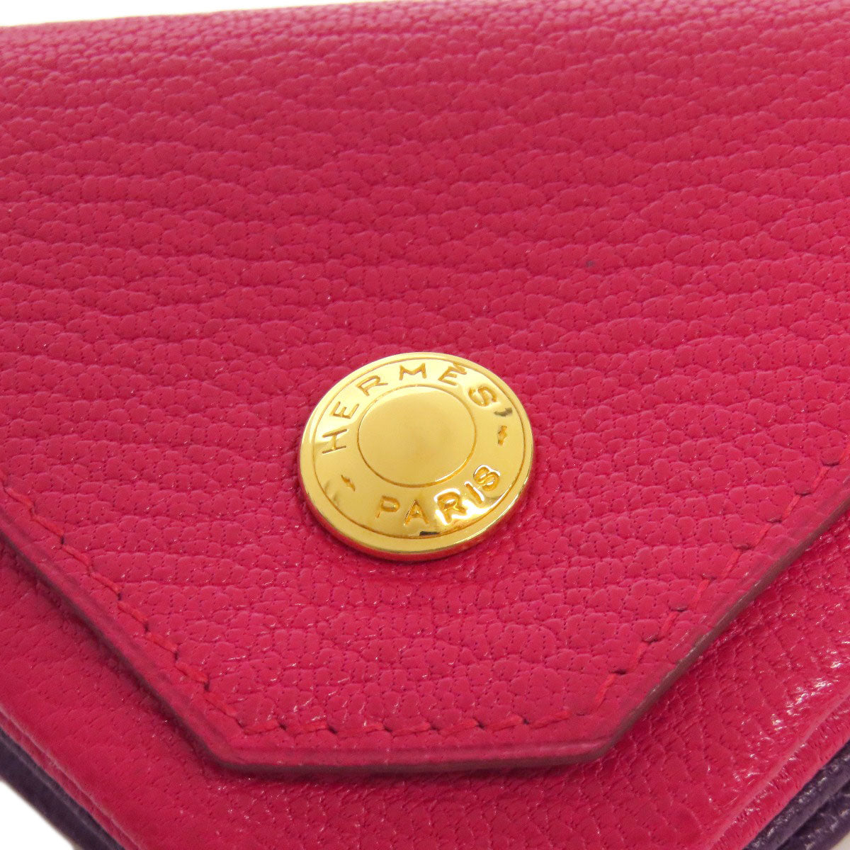 HERMES   coin purse Le Calanhuit GoldHardware Chevre Ladies