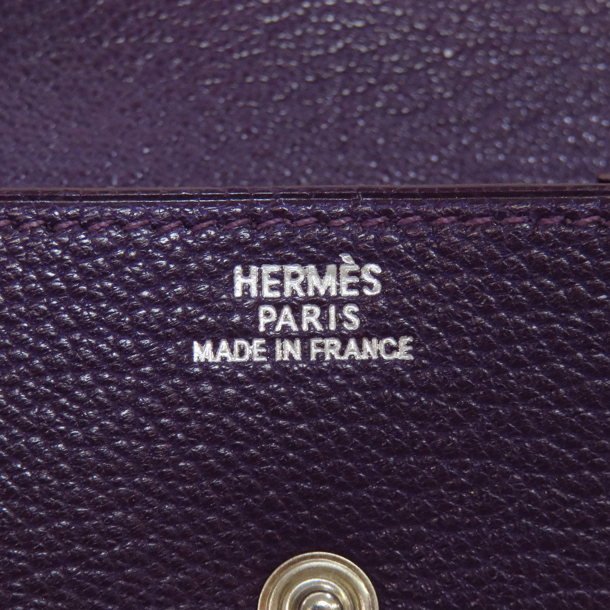 HERMES   coin purse Le Calanhuit GoldHardware Chevre Ladies