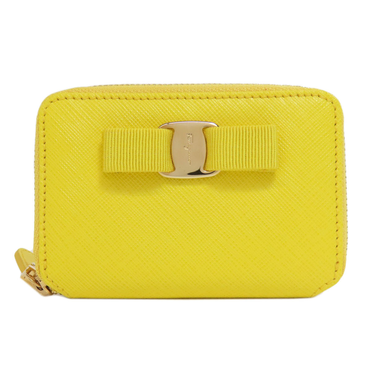 Salvatore Ferragamo Vara ribbon coin purse Leather Ladies [Used]