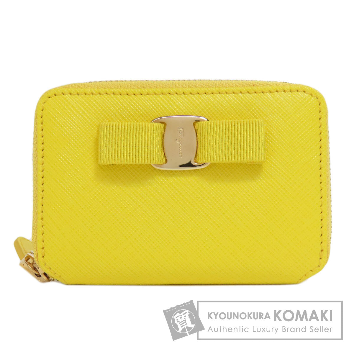 Salvatore Ferragamo Vara ribbon coin purse Leather Ladies [Used]