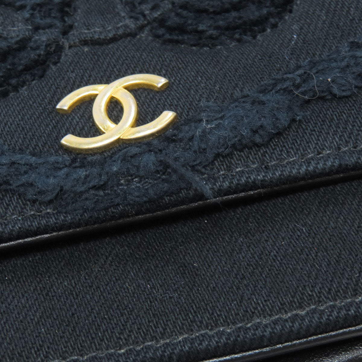 CHANEL   Long wallet (with coin pocket) Chain Wallet COCO Mark GoldHardware Canvas Ladies