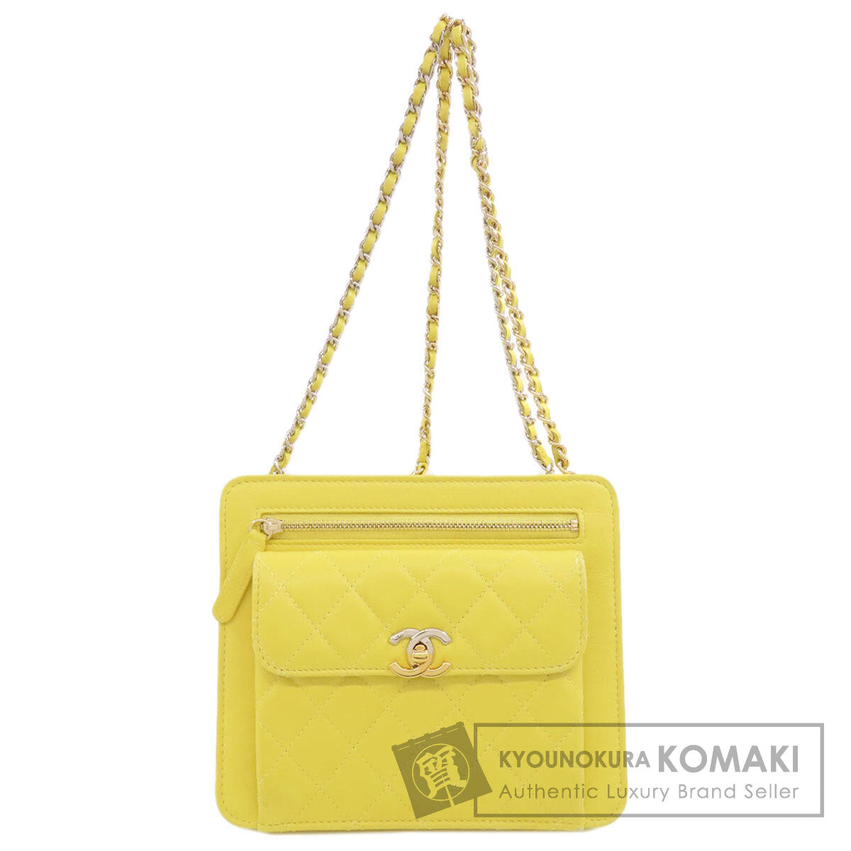 CHANEL ChainShoulder SilverHardware GoldHardware Shoulder Bag Lambskin Ladies [Used]