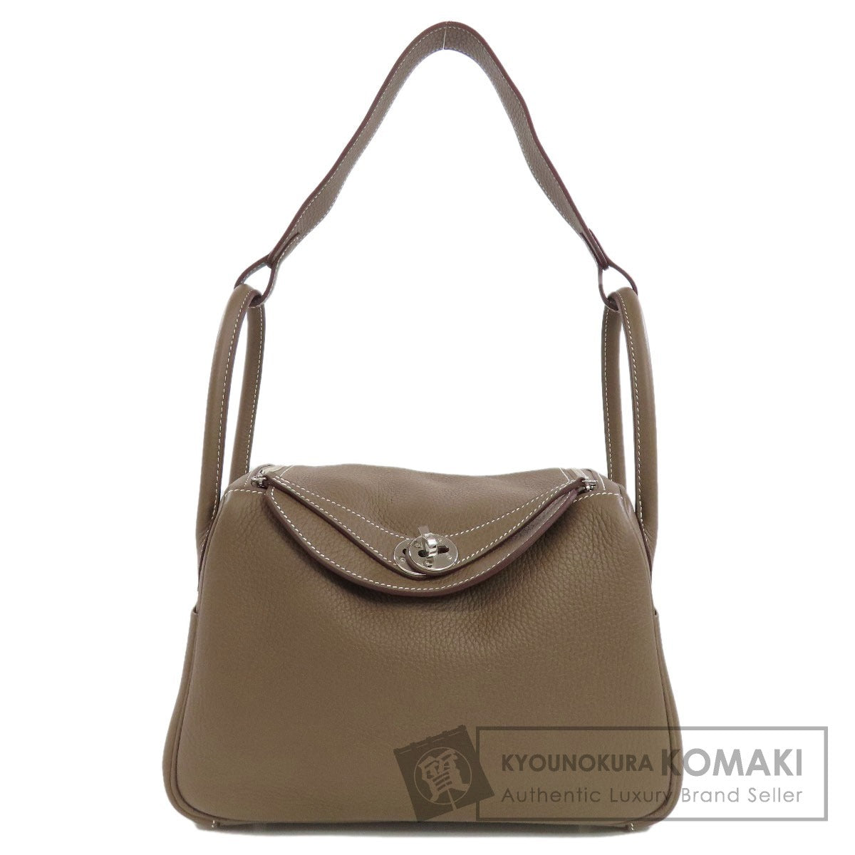 HERMES Lindy 26 SilverHardware Handbag Taurillon Clemence Ladies [Used]