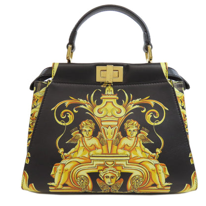 FENDI Fender Che Mini Peekaboo Handbag Calf Ladies [Used]