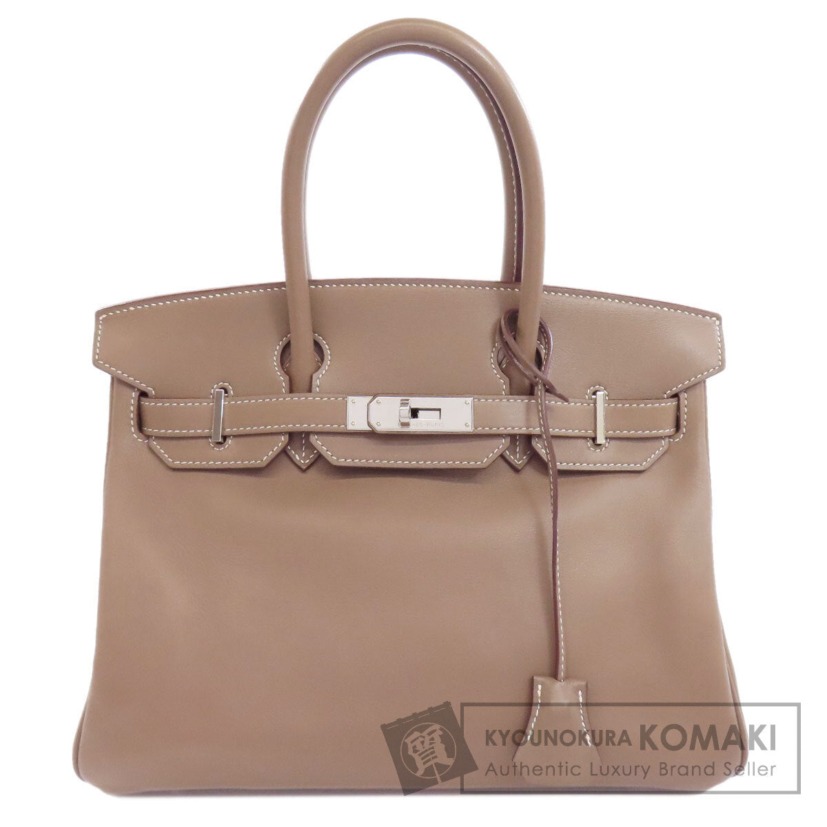 HERMES   Handbag Birkin 30 Etoupe SilverHardware Swift Ladies